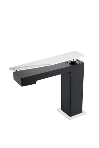 Смеситель для раковины низкий Boheme Q Black-Chrome