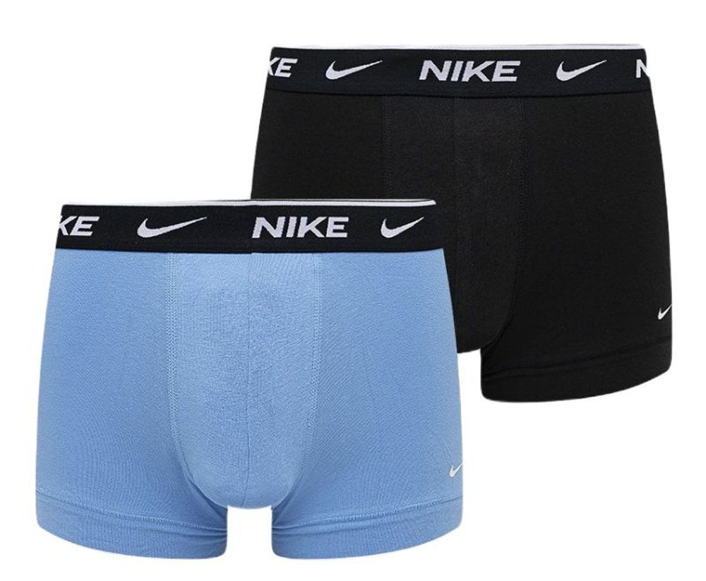 Мужские спортивные боксеры Nike Everyday Cotton Stretch Trunk 2P - uni blue/black