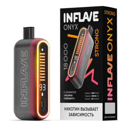 Inflave Onyx Strong Малина-грейпфрут 18000 затяжек 20мг (2%)