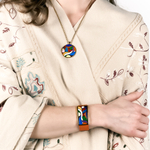 Браслет Fiore Luna на оранжевом кожаном ремешке CB13600-11