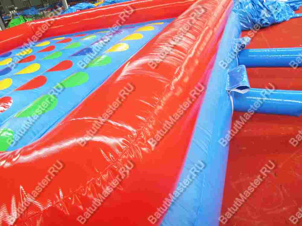 Интерактивная надувная игра "Твистер" 5*5*0.5 м, с постоянной подкачкой