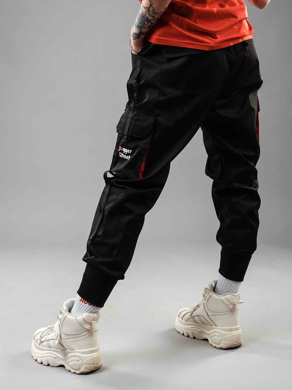 Джоггеры Jogger Street Black Jam Red Pocket