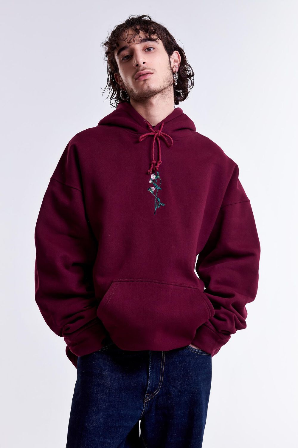 Худи Гербарий Клевер Warm Бордо
