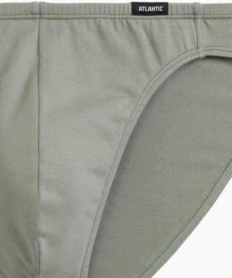 Мужские трусы (3шт) слипы мини Atlantic 3MP-119, светло-зеленый + темно-голубой + темно-синий