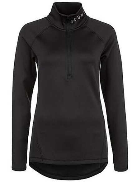 Женская теннисная куртка Under Armour Women's ColdGear Armour 1/2 Zip - black