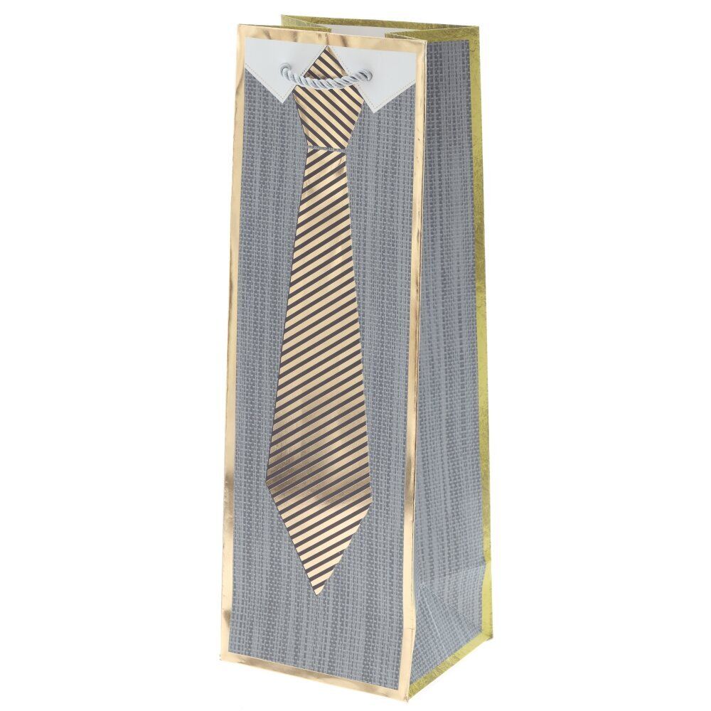 GAEM Пакет подарочный для бутылок (бумага 210г/м2, блок микс 12шт), L12 W10 H35 см, 4в.