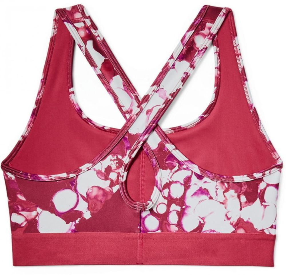 ТОП теннисный Under Armour Mid Crossback Print - impulse pink/impulse pink