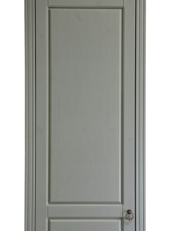 Шкаф распашной для одежды Неаполь из натурального дерева, зеленый