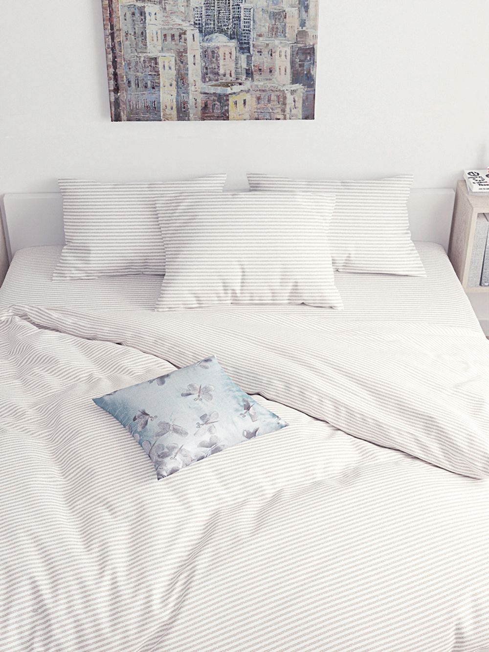 Постельное белье Сказка "Лутон" евро Наволочка 70х70 см 2 шт Простынь 240х215 см Пододеяльник 200х215 см, перкаль