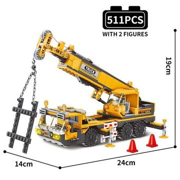 Конструктор LeiBao Спецтехника " Передвижной кран ", 511 деталей