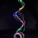 Электрогирлянда проволока нитки цветной, не мигает 100л, 1 м