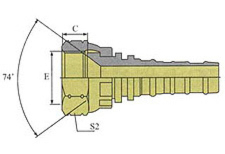 Фитинг DN 20 JIC (Г) 1.1/16 Interlock