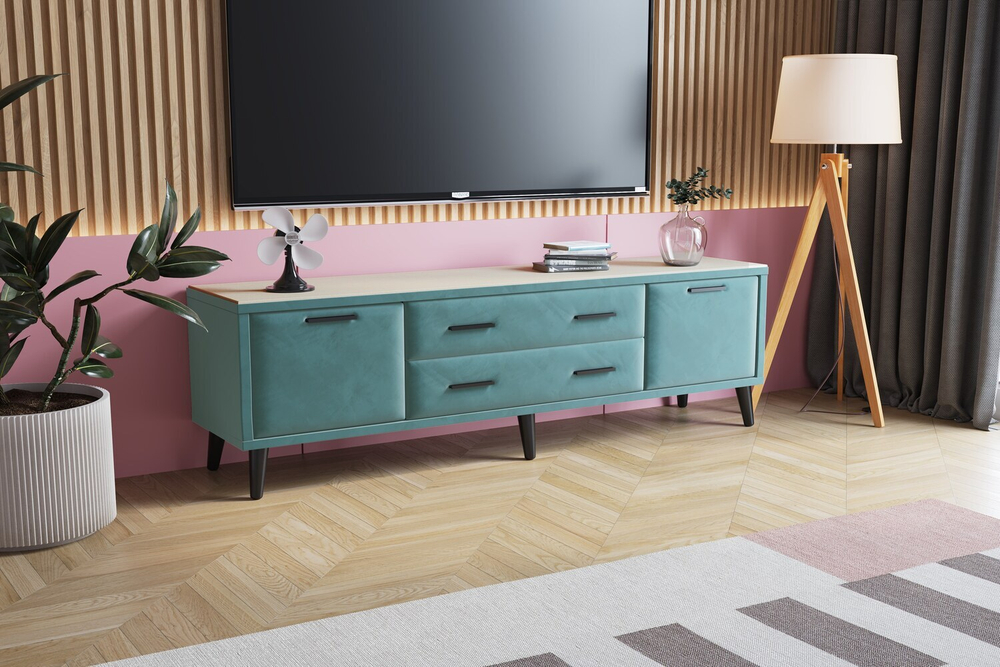 Тумба ТВ Пай 1,6, Бирюзовый