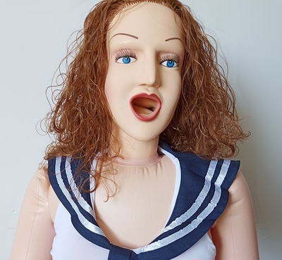 Кукла надувная с вибрацией звуком и реалистичной головой два отверстия 147 см