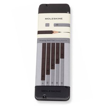 Набор карандашей Moleskine drawing set H/HB/2B/4B/6B (EW7P05GPHA)