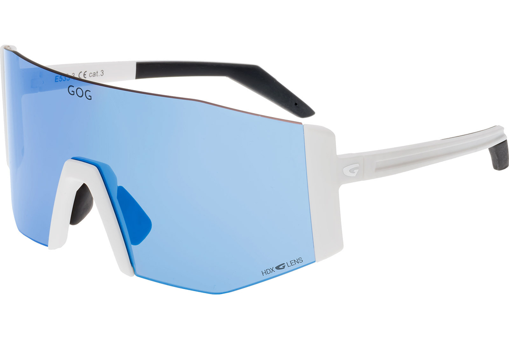 Спортивные очки GOG Baldur / Matt White-Black / White-Blue Lens