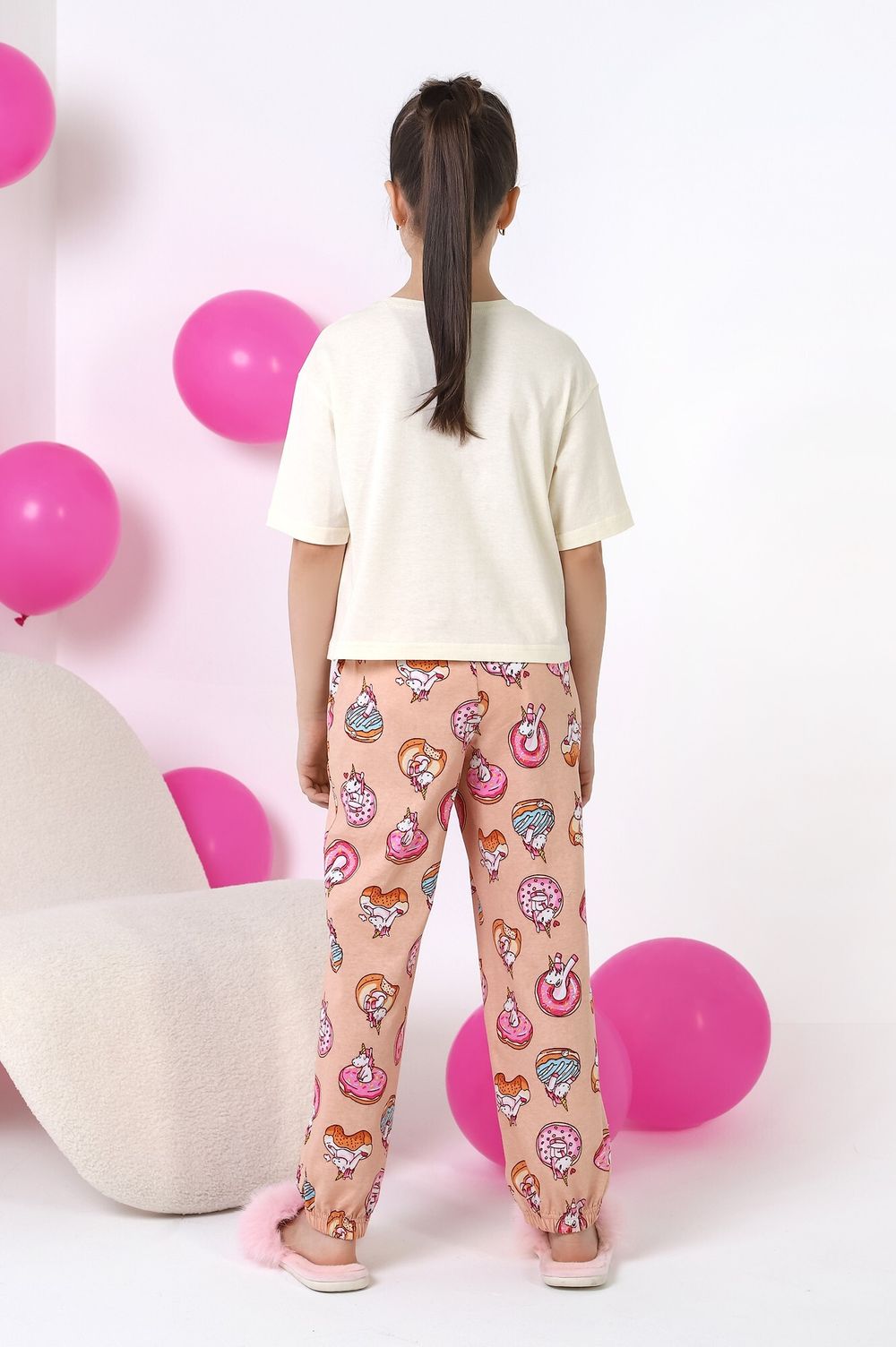 Пижама для девочки Единопончик-2 Виотекс МОЛОЧНЫЙ