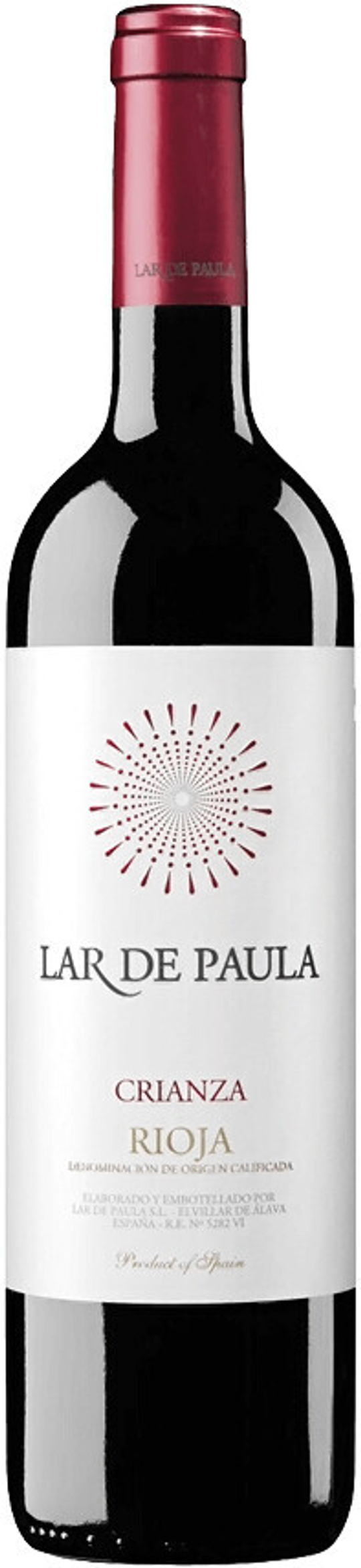 Вино Lar de Paula Tempranillo Crianza, 0,75 л.