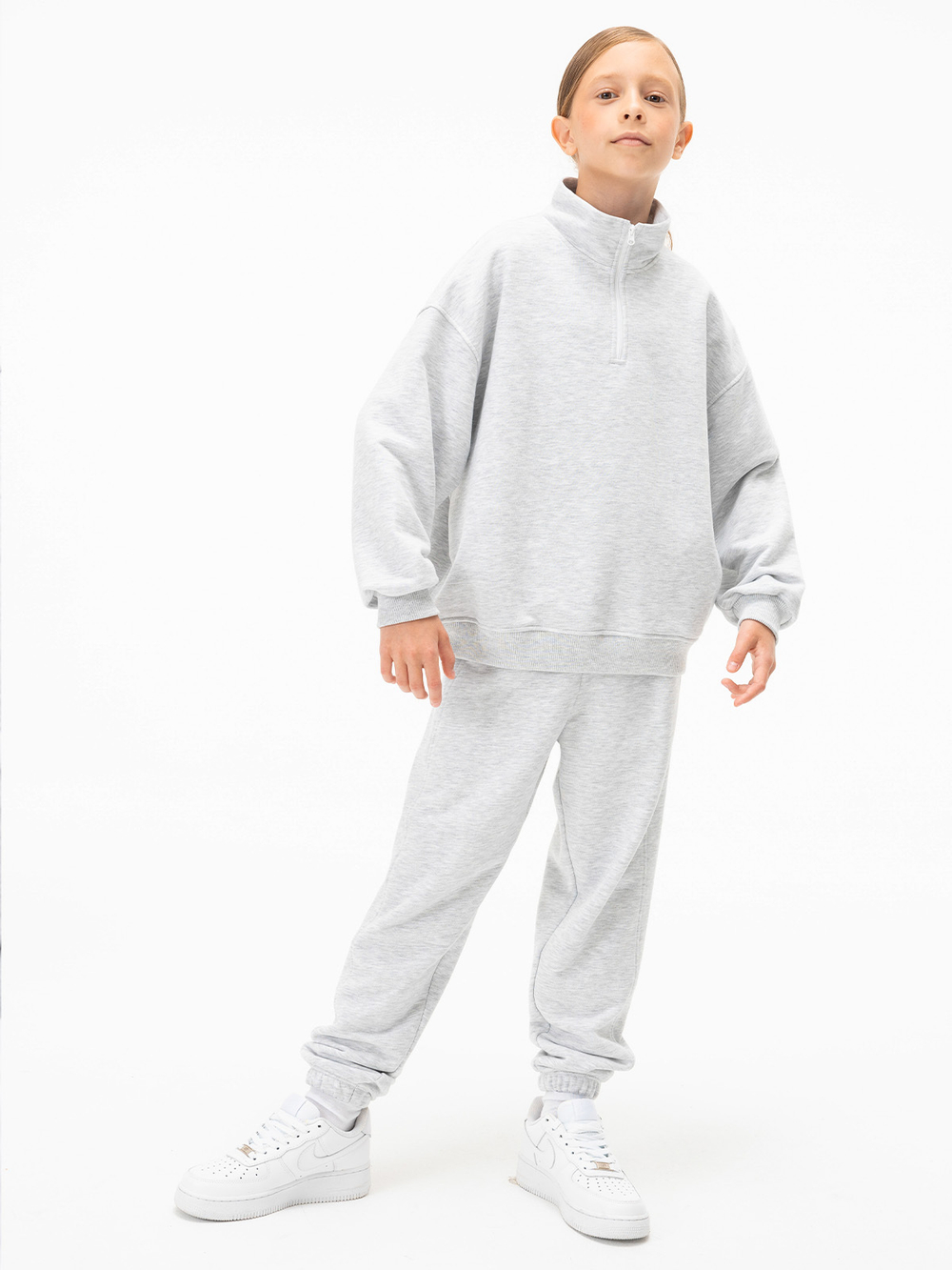 Свитшот на молнии Mjölk Ice Grey