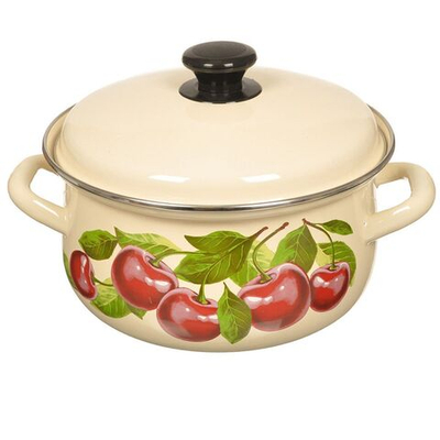 Кастрюля сталь, эмал, 3 л, с крыш, Керчь, 61904-122/6, в асс