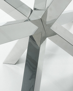 Стеклянный стол Arya с ножками из хромированной стали 200x100