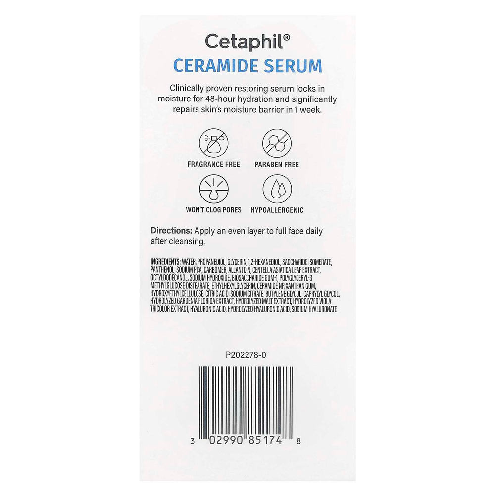 Cetaphil, Сыворотка с керамидами, без отдушек, 30 мл (1 жидк. унц.)