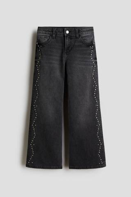 H&M Джинсы Baggy Fit Bootcut, темно-серый