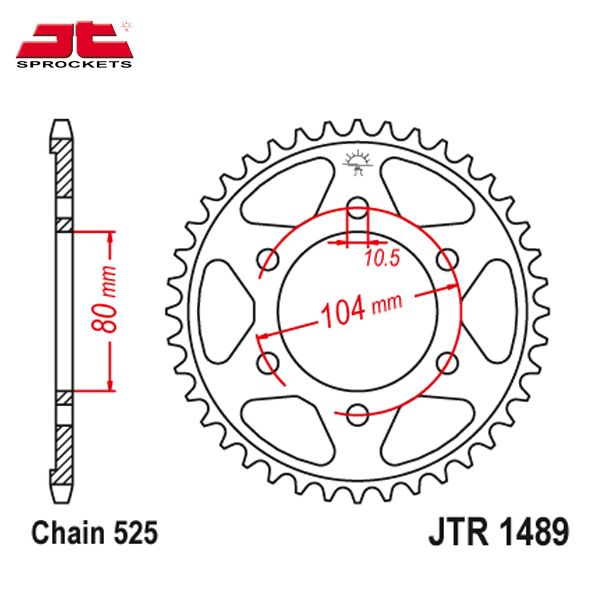 JT JTR1489.41 звезда задняя (ведомая), 41 зуб