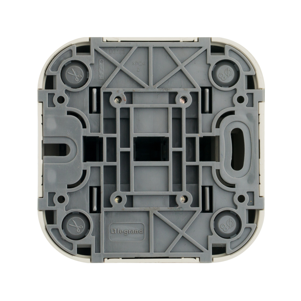 Переключатель 2х-клавишный IP20 10A 250В слоновая кость Quteo Legrand