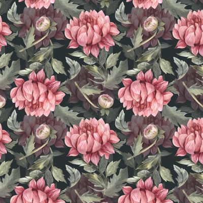 Георгины на темном