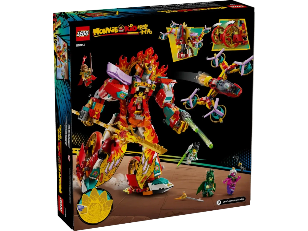 Конструктор LEGO Monkie Kid 80057 Боевой робот Нежы "Огненное кольцо"