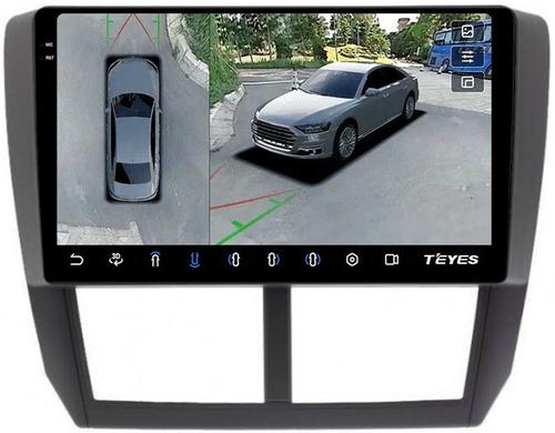 Магнитола для Subaru Forester 3 SH 2008-2013, Impreza 3 GH,GE - Teyes CC3-2K-360 на Android 10, Быстрая, 2K QLED, CarPlay, 4G SIM-слот, 4 камеры в комплекте
