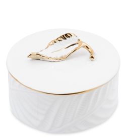 OS-181/1 Декоративная ваза с крышкой Коллекция «Листья»