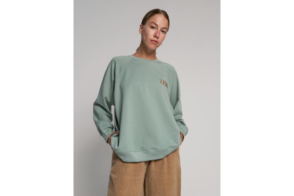 Свитшот RoadLike Mountain monster XS, мятный