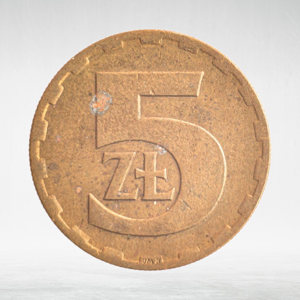 Poland, 5 Zlotys (1st Eagle Design), 1976, VF