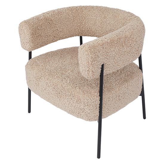 Кресло hugme, букле, миндальное молоко