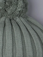 Шапка детская вязаная осенняя с помпоном
