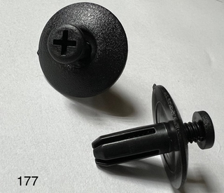 Клипса иномарка  d- 7 (резьба)  папа+мама (20шт/уп) Код- 177