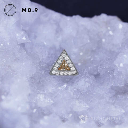 Shine Triangle Champagne & Crystal-