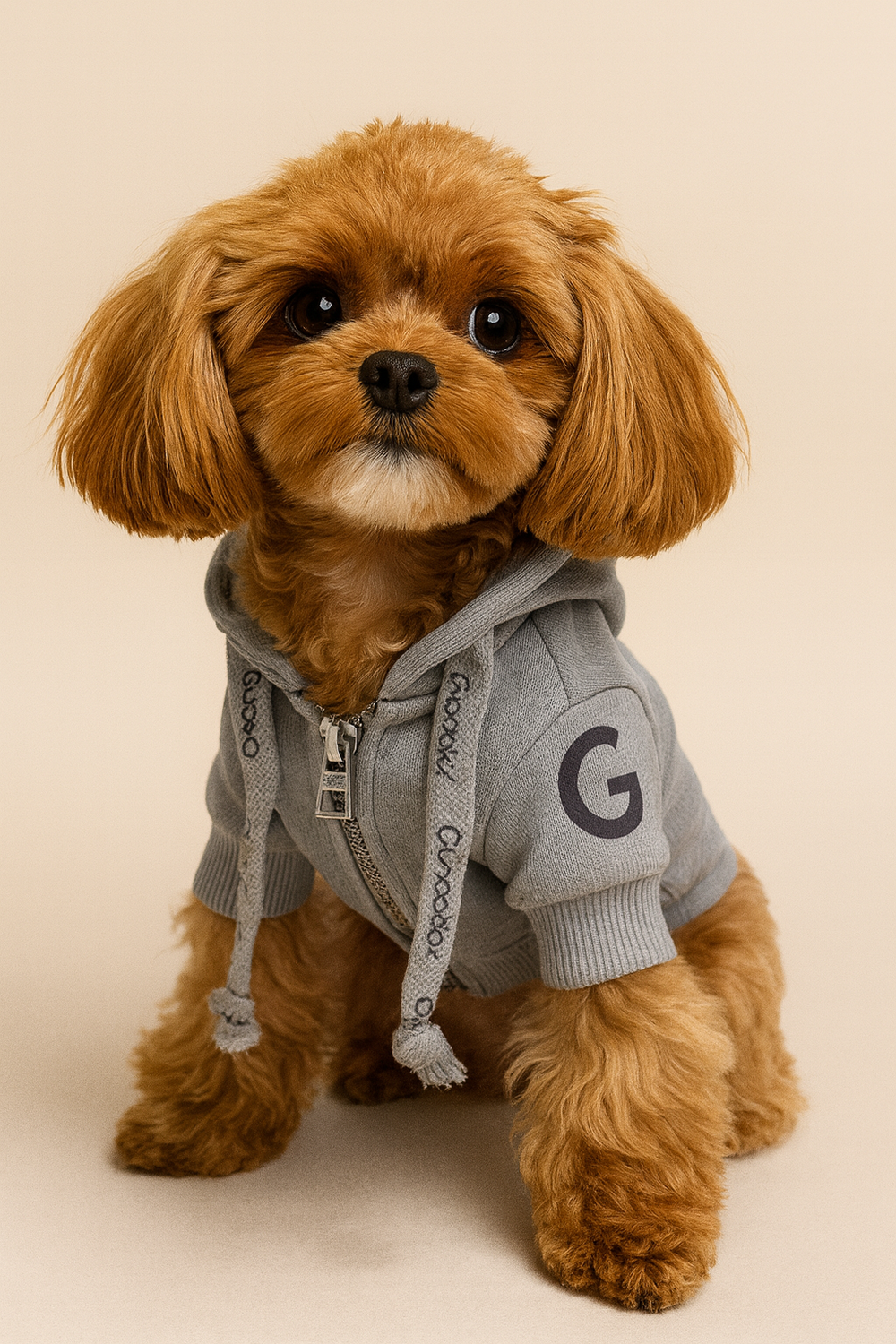 Пушистые хвостики Худи "G" GREY