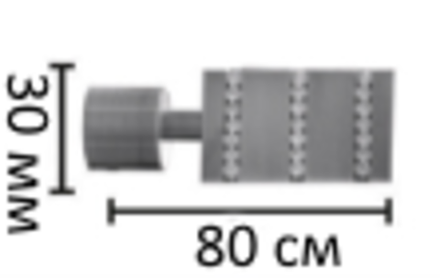 Наконечники "Домино Ост" для кованых карнизов d16 мм, цвет латунь