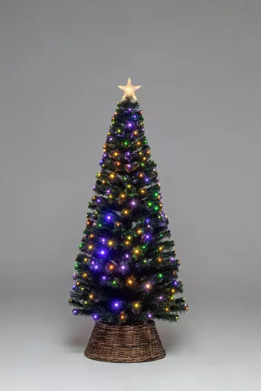 Оптоволоконная елка с LED лампочками Праздничная 300 см., пвх, контроллер (Т2206В-300)