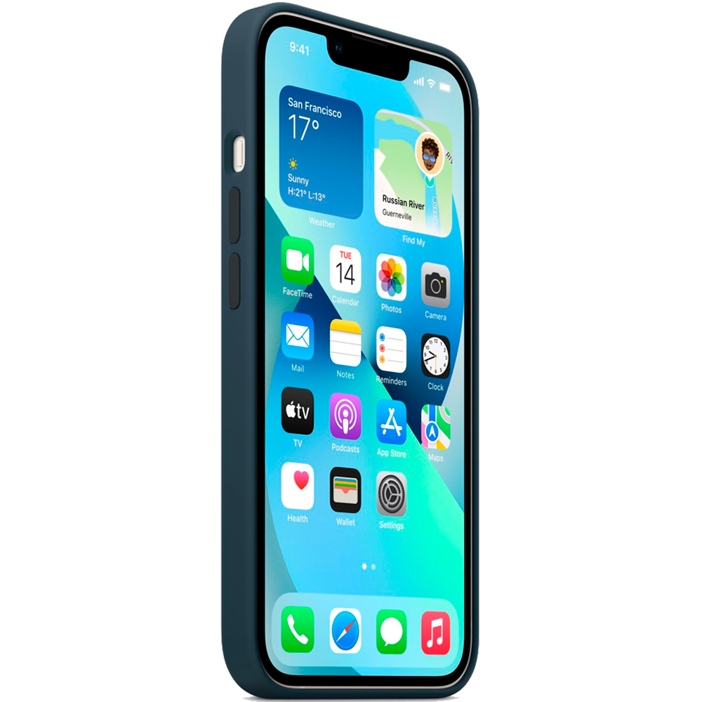 Силиконовый чехол с поддержкой MagSafe Apple Silicone Case для iPhone 13, Abyss Blue (Синий омут)