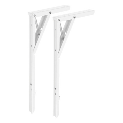 Кронштейн складной для столов и полок ТУНДРА 350мм сталь цвет белый 9703990