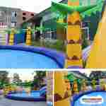 Надувной аквапарк с бассейном и горками «Пиратская бухта», 31×15×8,5 м