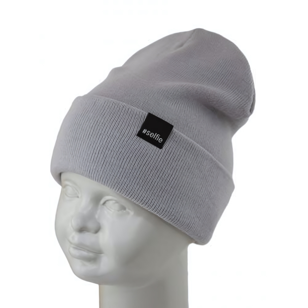 Шапка детск двойная св.сер р.50-52 (SelfieWork) 420480 H-05/2