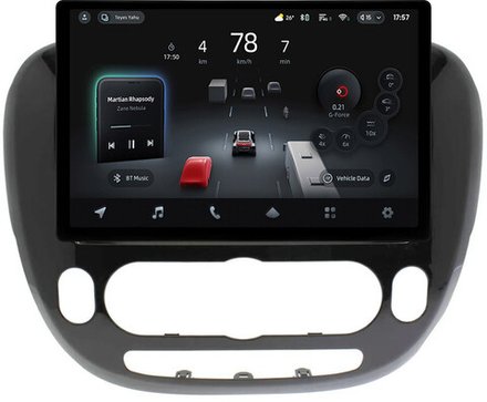 Магнитола для KIA Soul 2 2014-2019 (кондиционер, рамка глянцевая) - Teyes CC4-PRO монитор 13" 2K QLED на Android 13, Snapdragon 778G, 8+128, AI, CarPlay, DSP, 4G SIM-слот