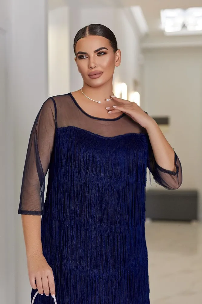 Платье с бахромой УК-824-3