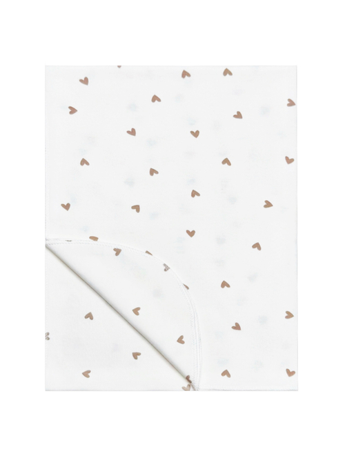 Пеленка Сердечки beige(с дефектом)