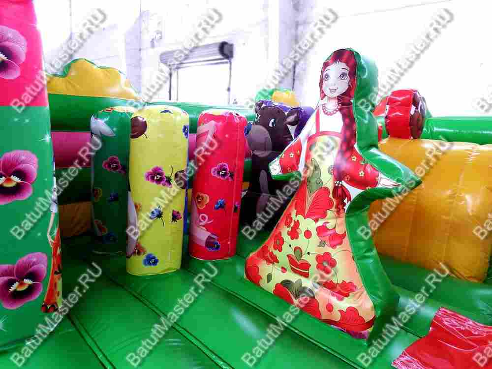 Коммерческий надувной батут "Маша, Миша и компания" 9,5*5*2,8 м